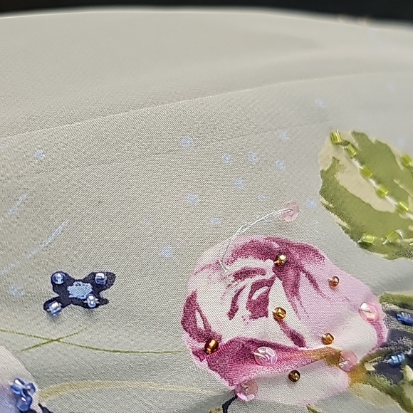 Green beaded dress with cover up - Picture 10 of 16